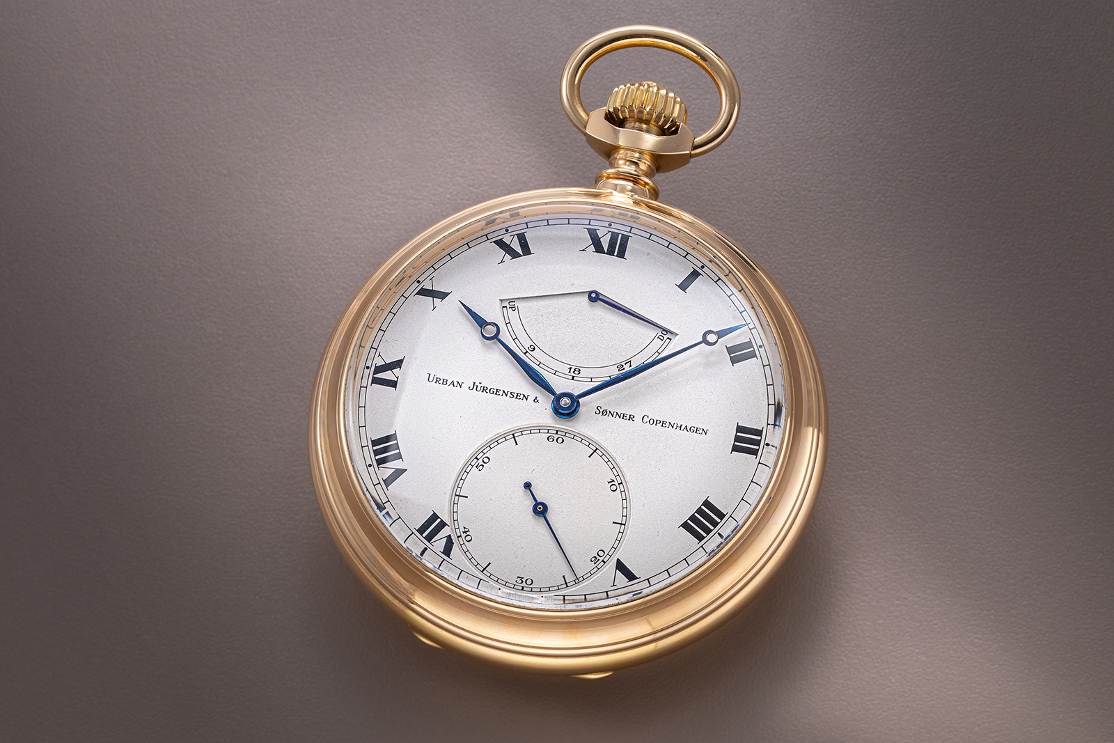 Urban Jürgensen tourbillon pocket watch crafted by Derek Pratt, featuring power reserve and subsidiary seconds (Image: Revolution©)